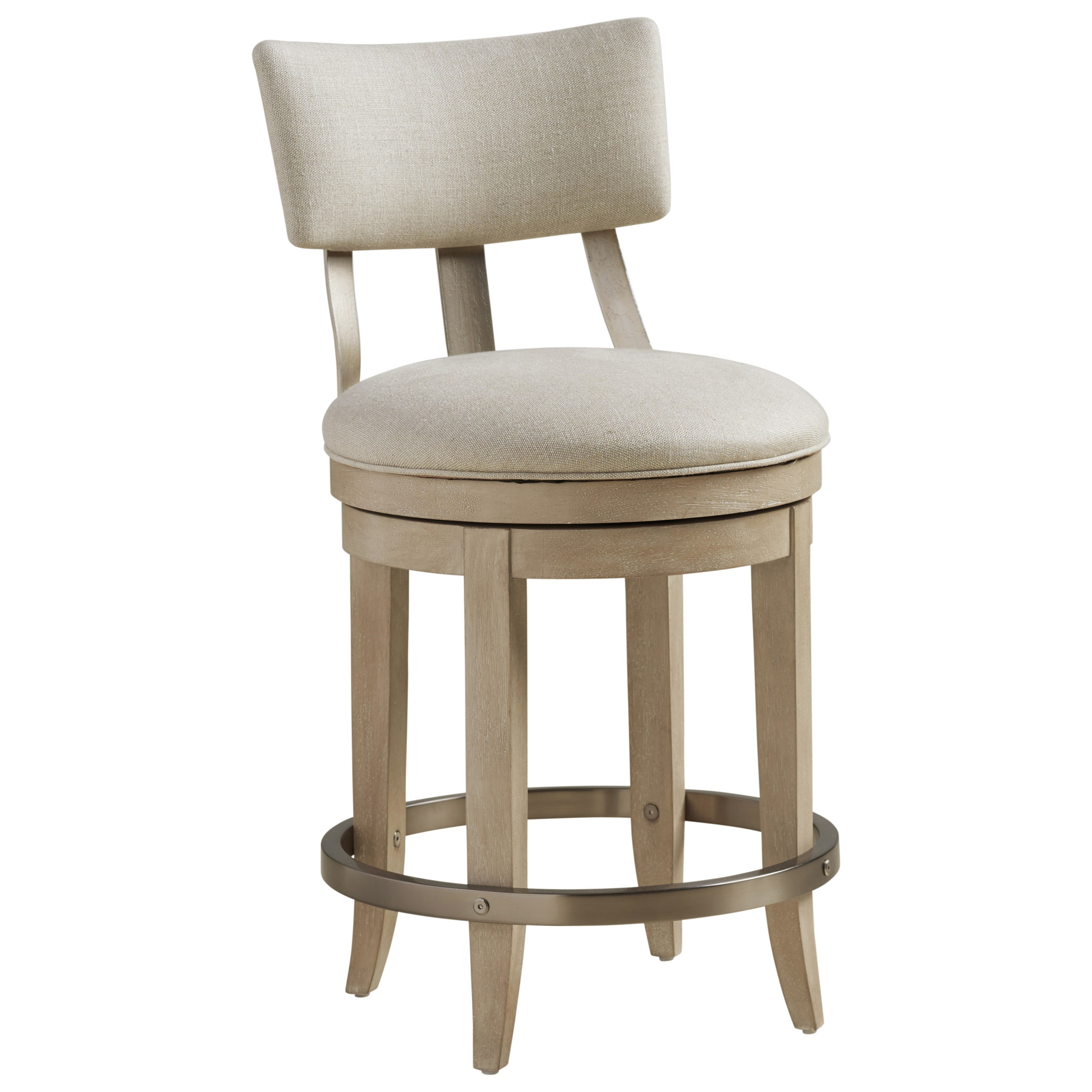 Swivel upholstered counter sale stool